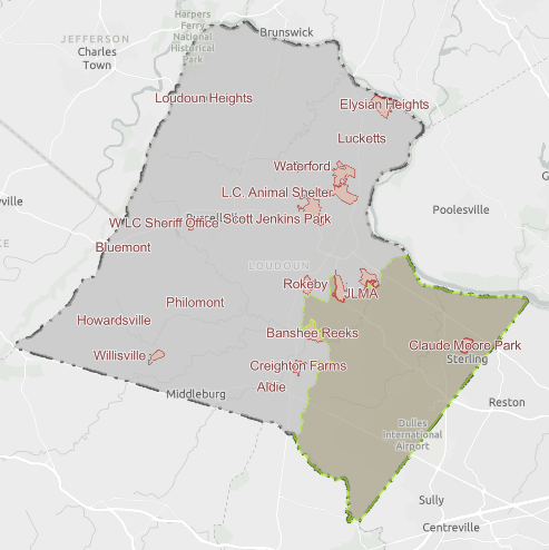 Loudoun area map