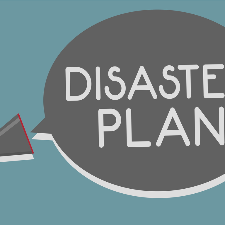 disaster plan sign