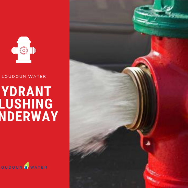 hydrant flushing underway