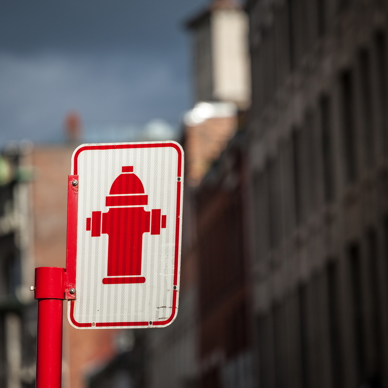 hydrant sign