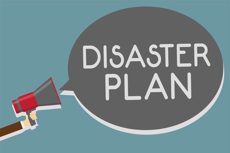 disaster plan sign