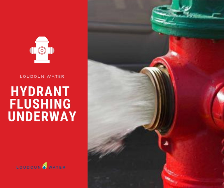 hydrant flushing underway