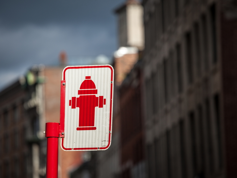 hydrant sign