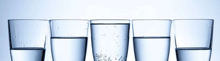 glasses with water